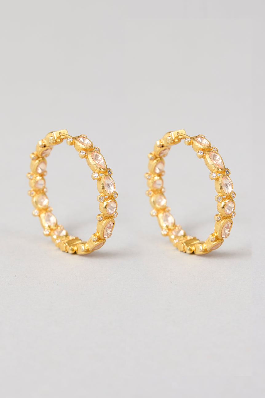 Krisha Moissanite Hoops