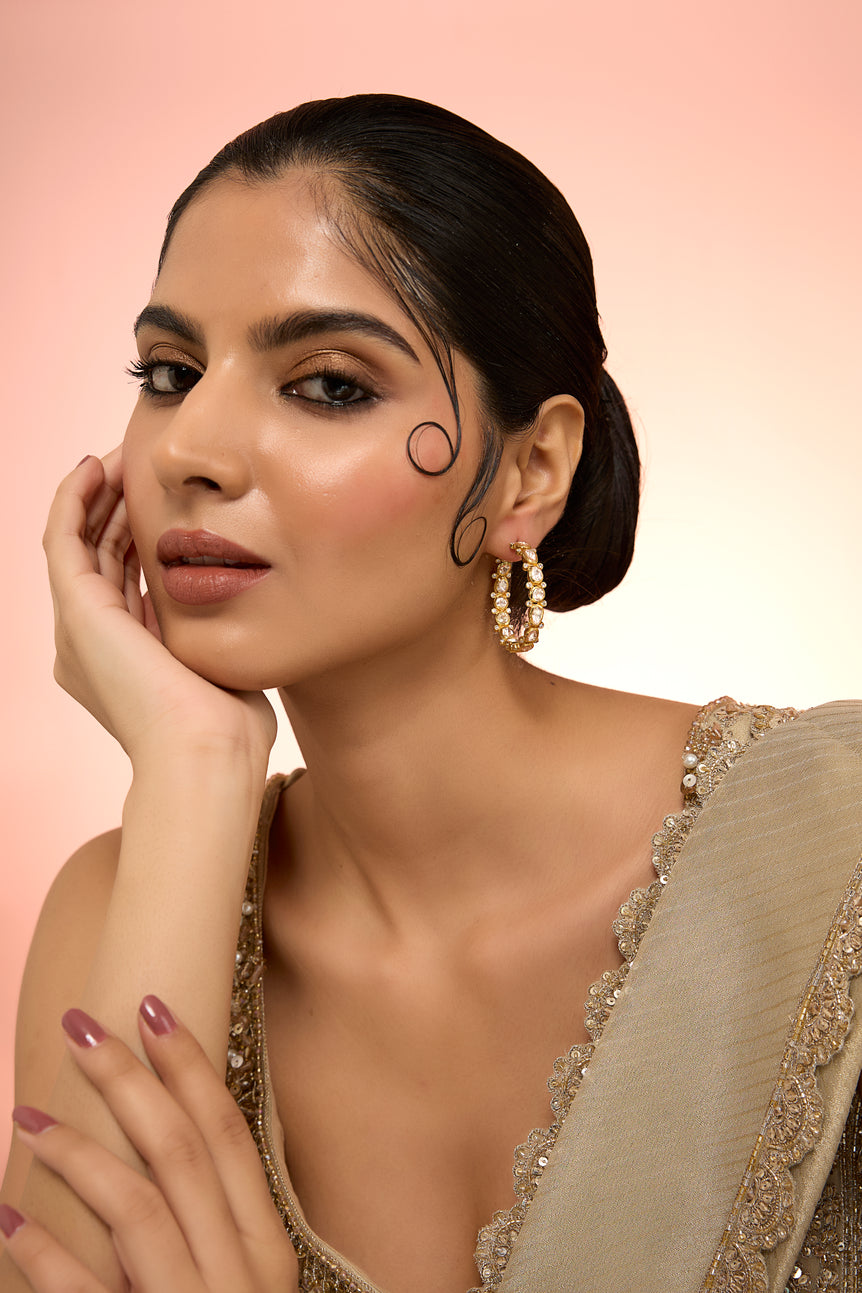 Krisha Moissanite Hoops