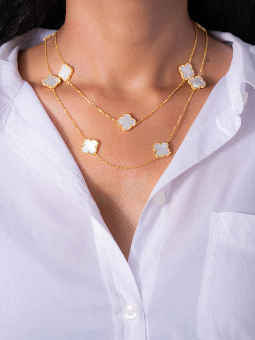 Mother of Pearl Clover Chain