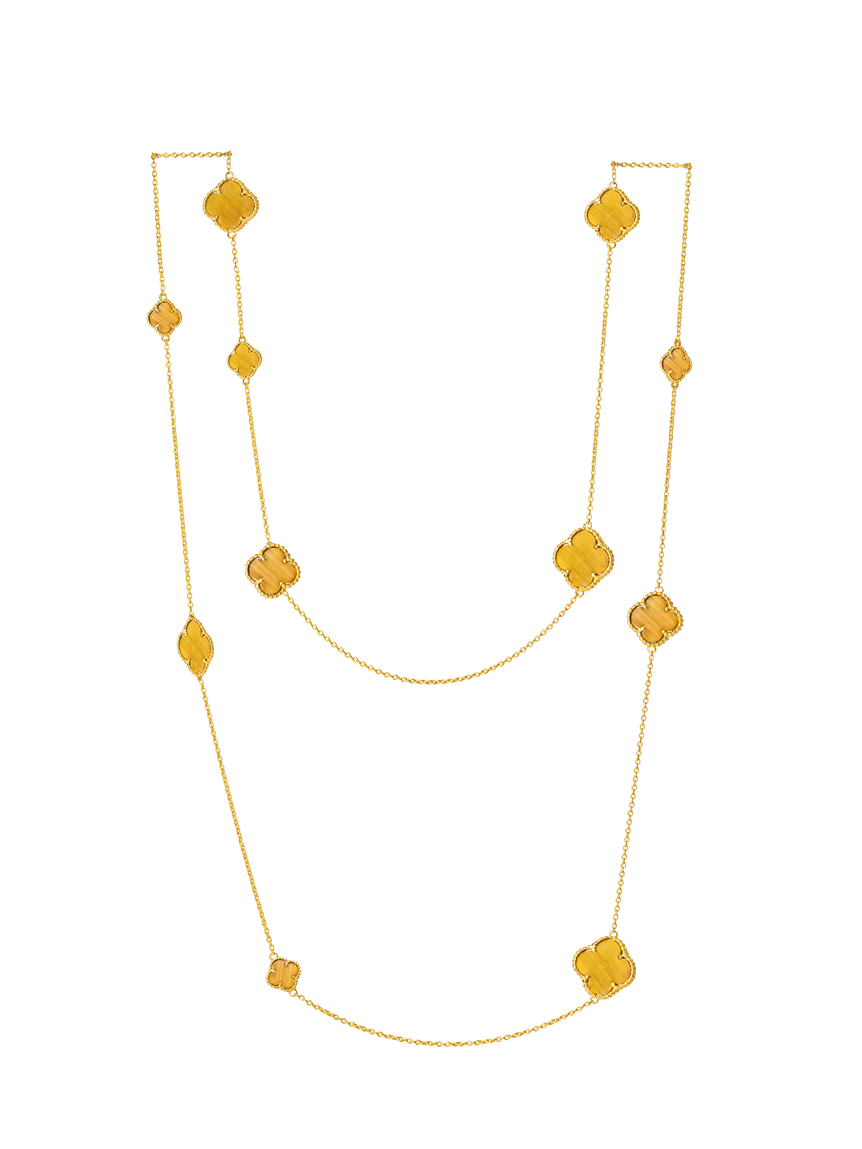 Tiger Eye Clover Chain