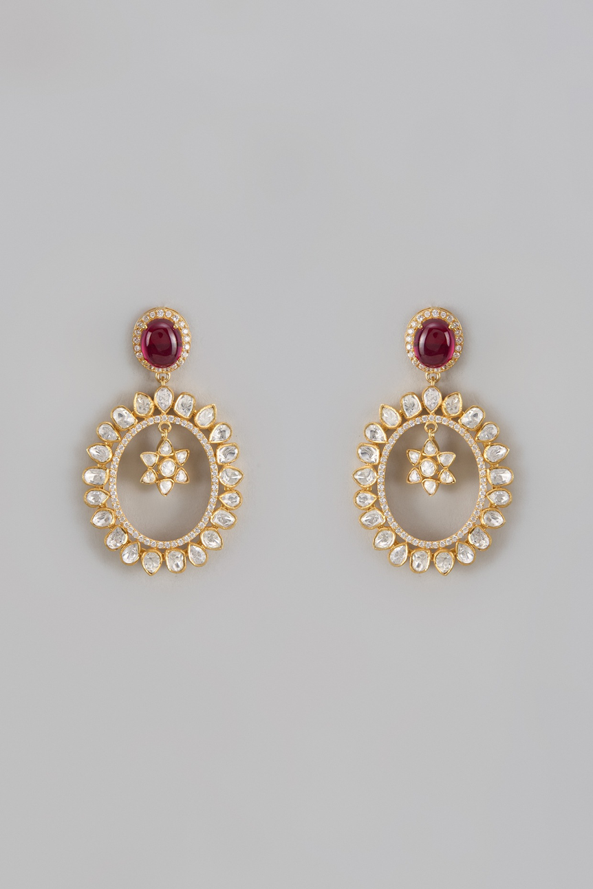 Chaand taara Moissanite Earrings