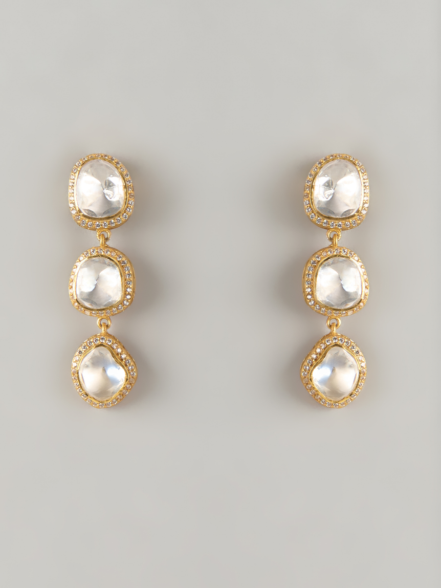 Trio Moissanite Earrings