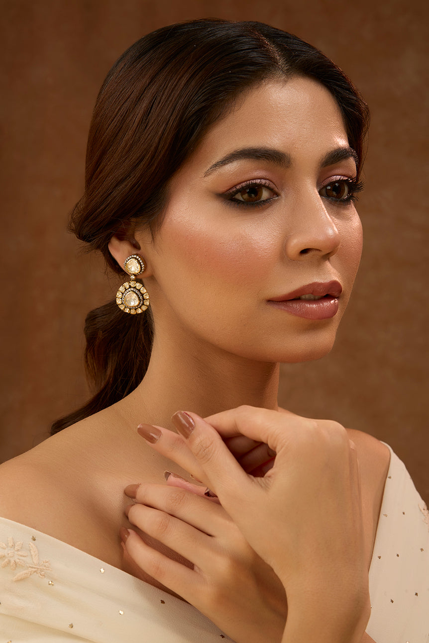 Aleezah Victorian Moissanite Earrings