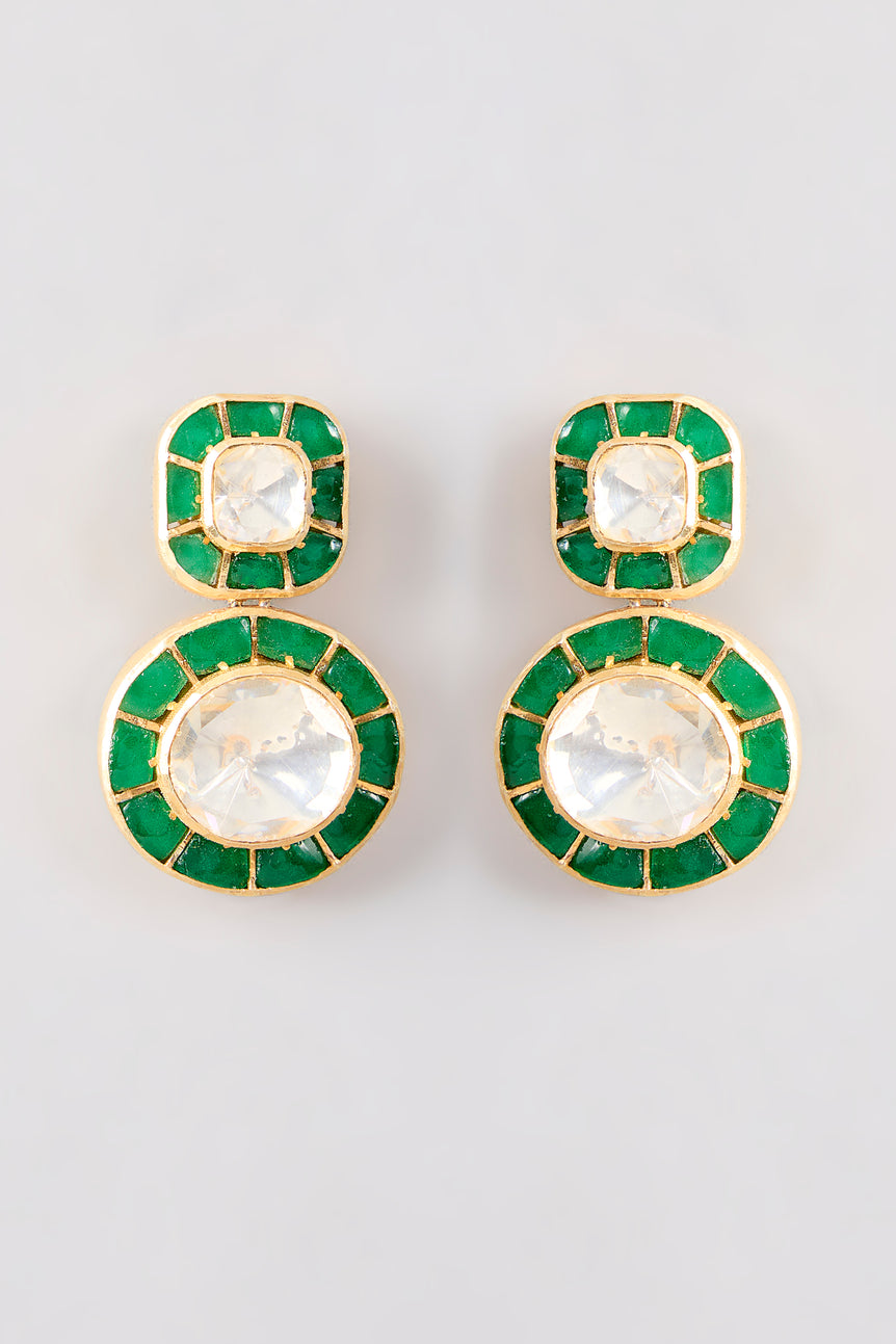 Samaya Green Moissanite Earrings