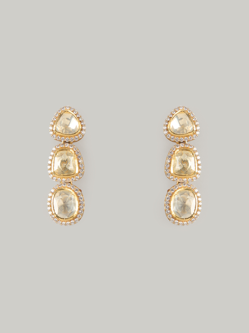 Reeta moissanite earrings