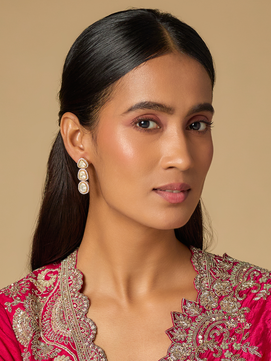 Reeta moissanite earrings