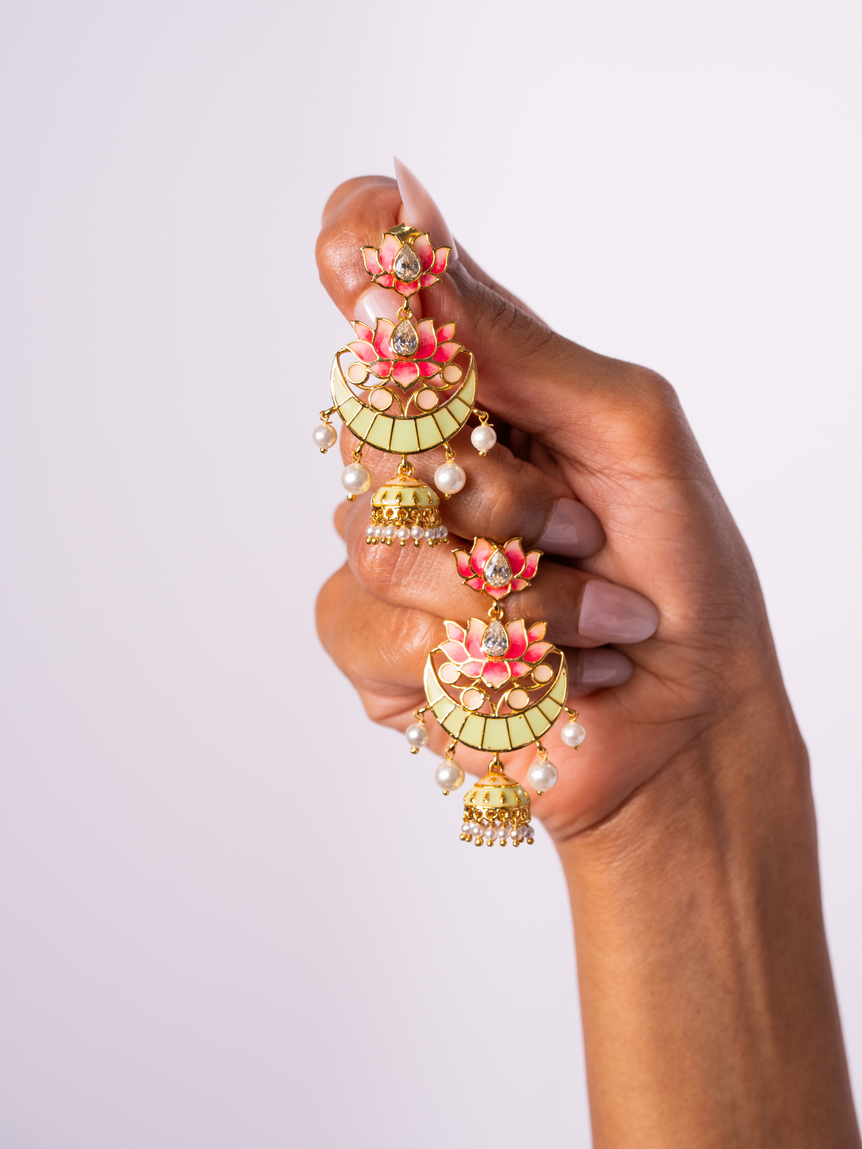 Saanvi Royal Enamel Earrings
