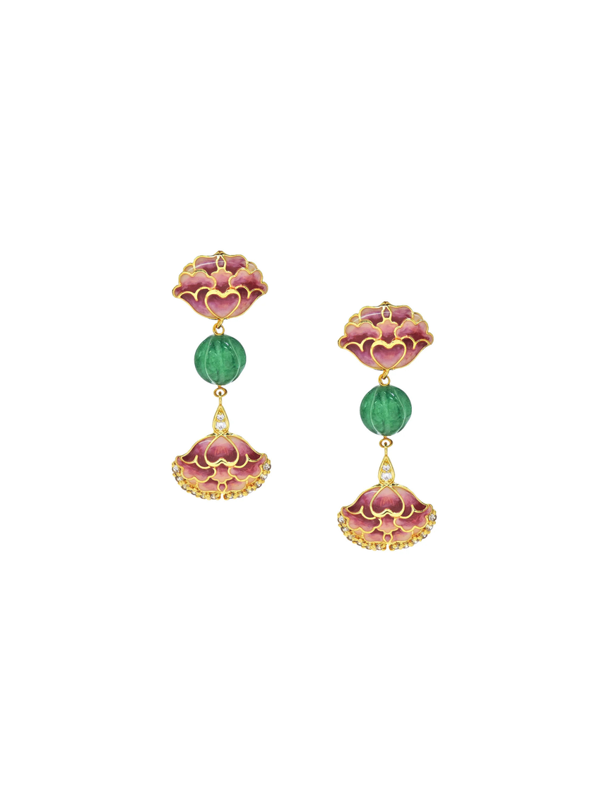 Zoya Flower Enamel Earrings
