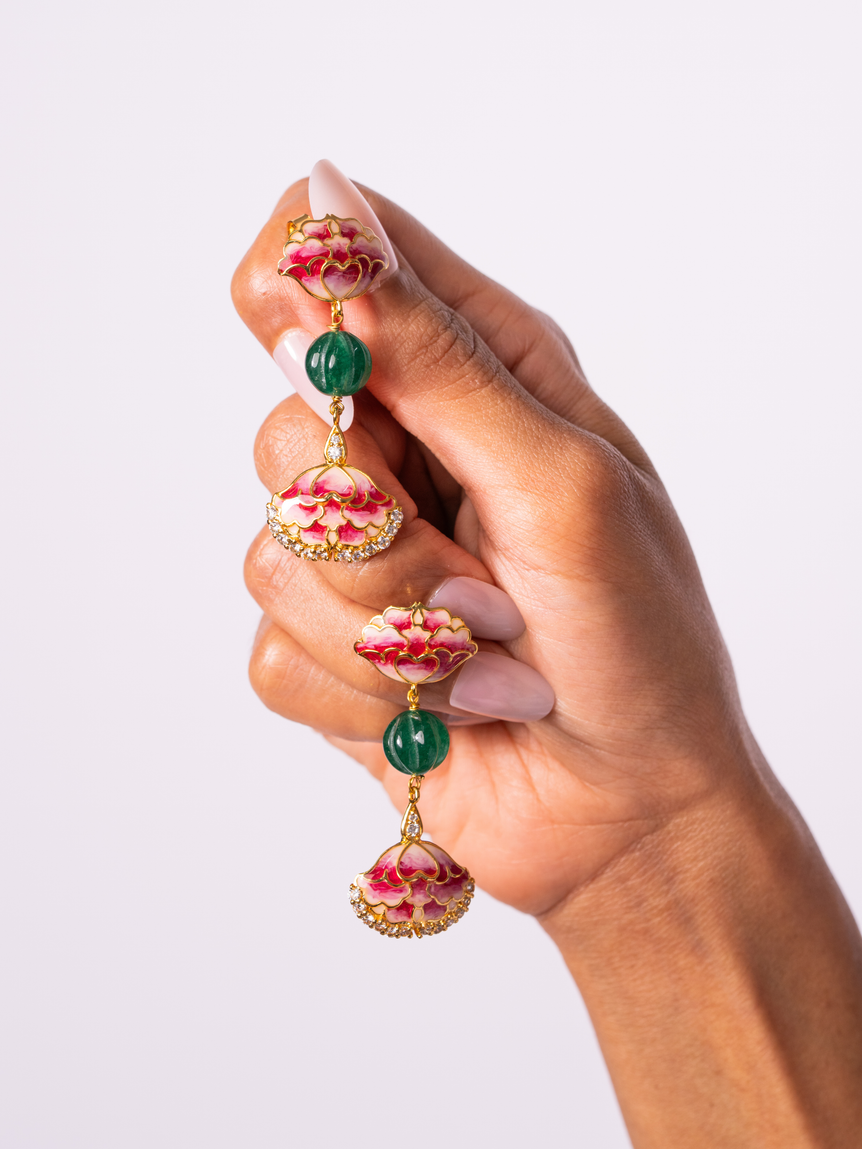 Zoya Flower Enamel Earrings