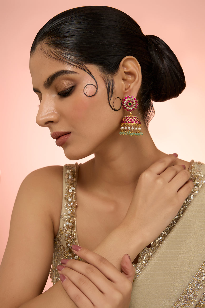 Dharini Kundan Jhumkas