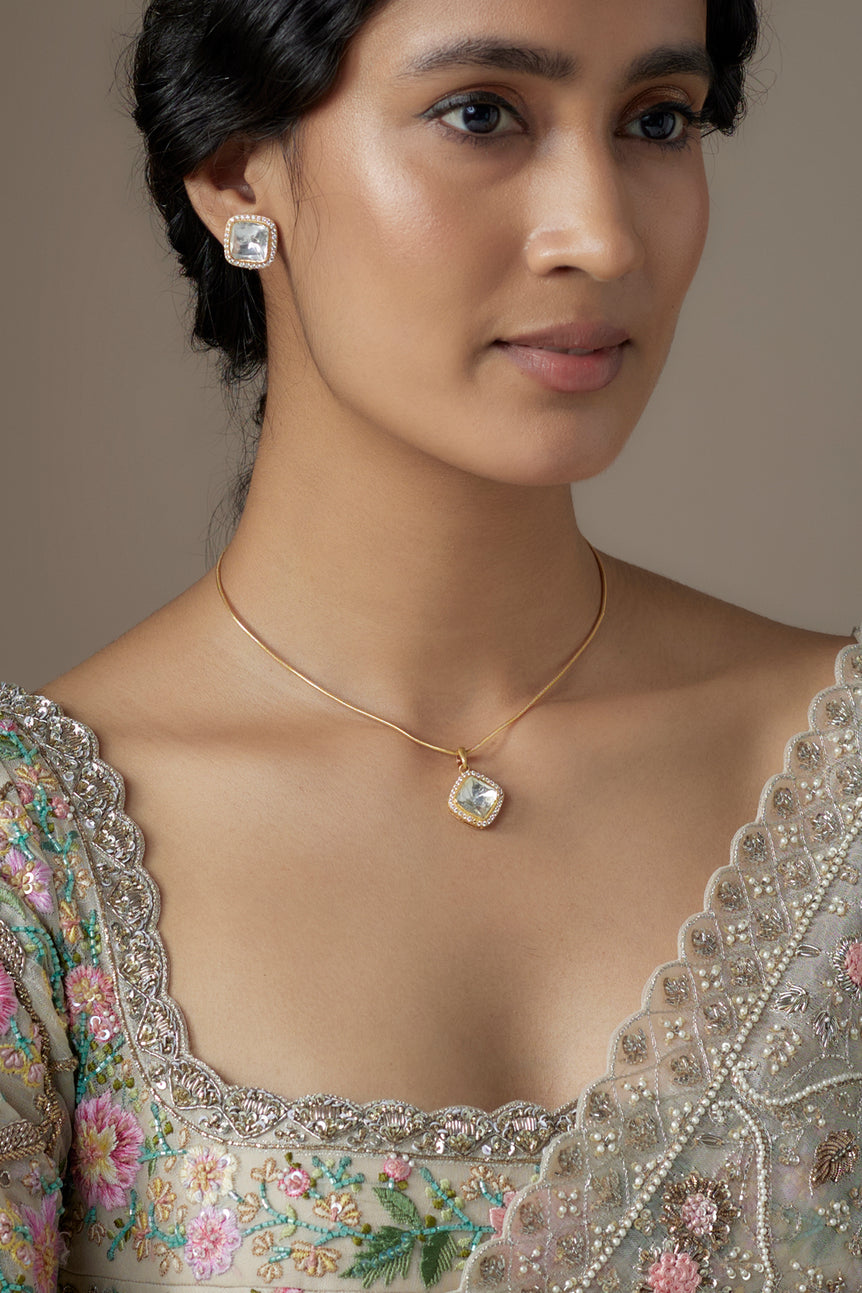 Classic Anne Moissanite Necklace set