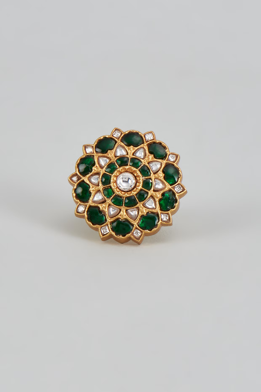 Phool Kundan Ring
