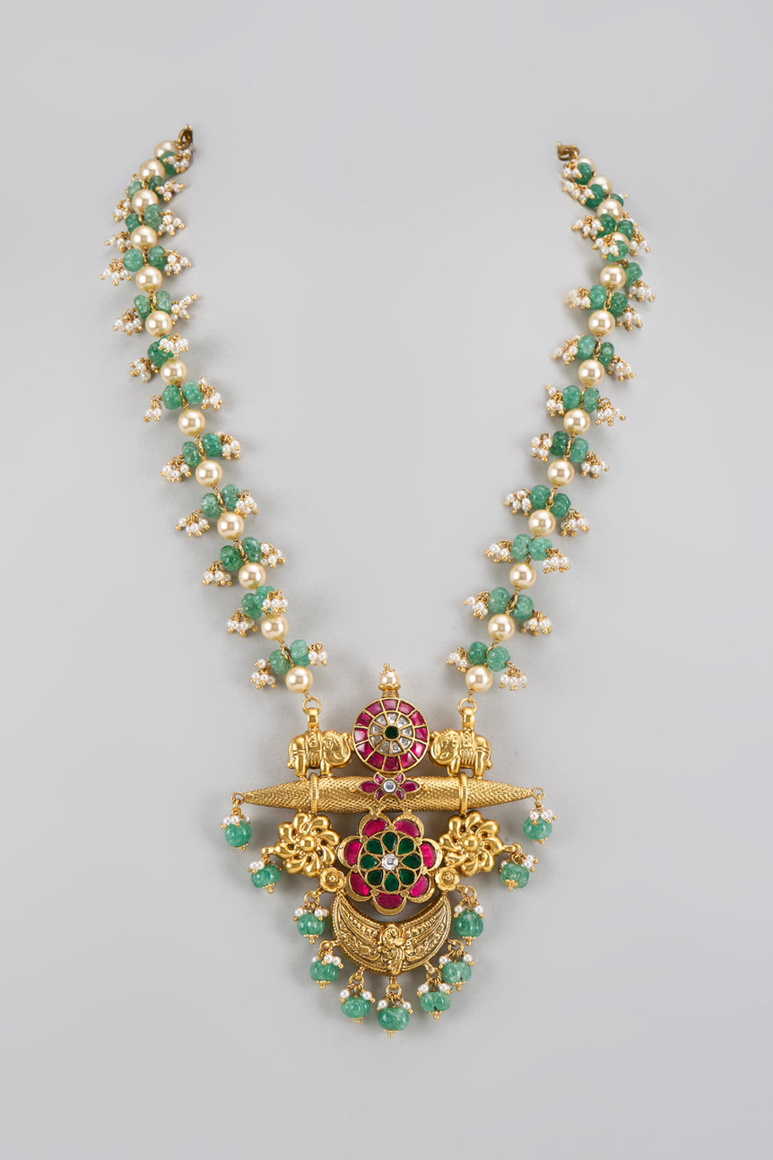 Mihika long Temple Necklace