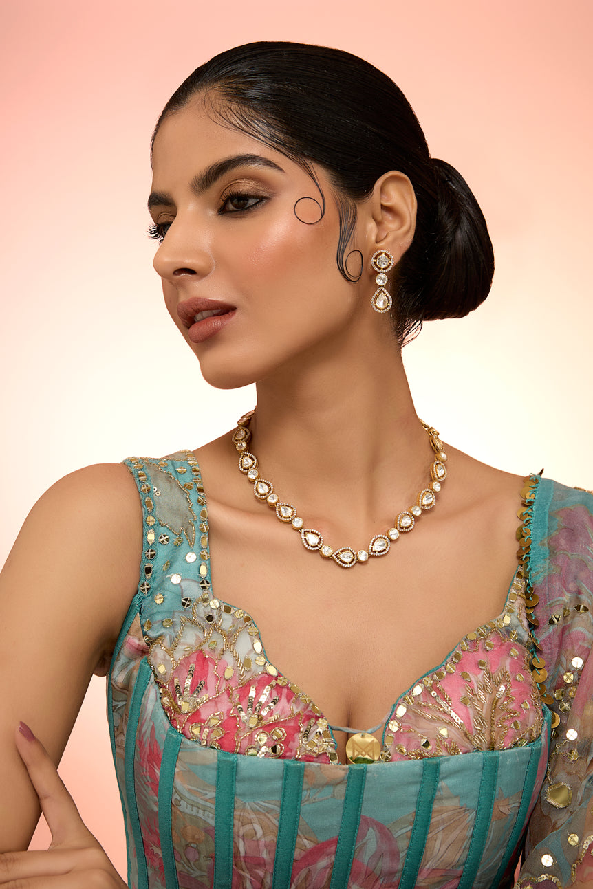 Classic Moissanite Necklace Set