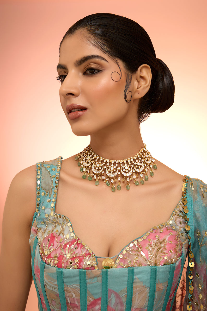 Phool Moissanite Necklace