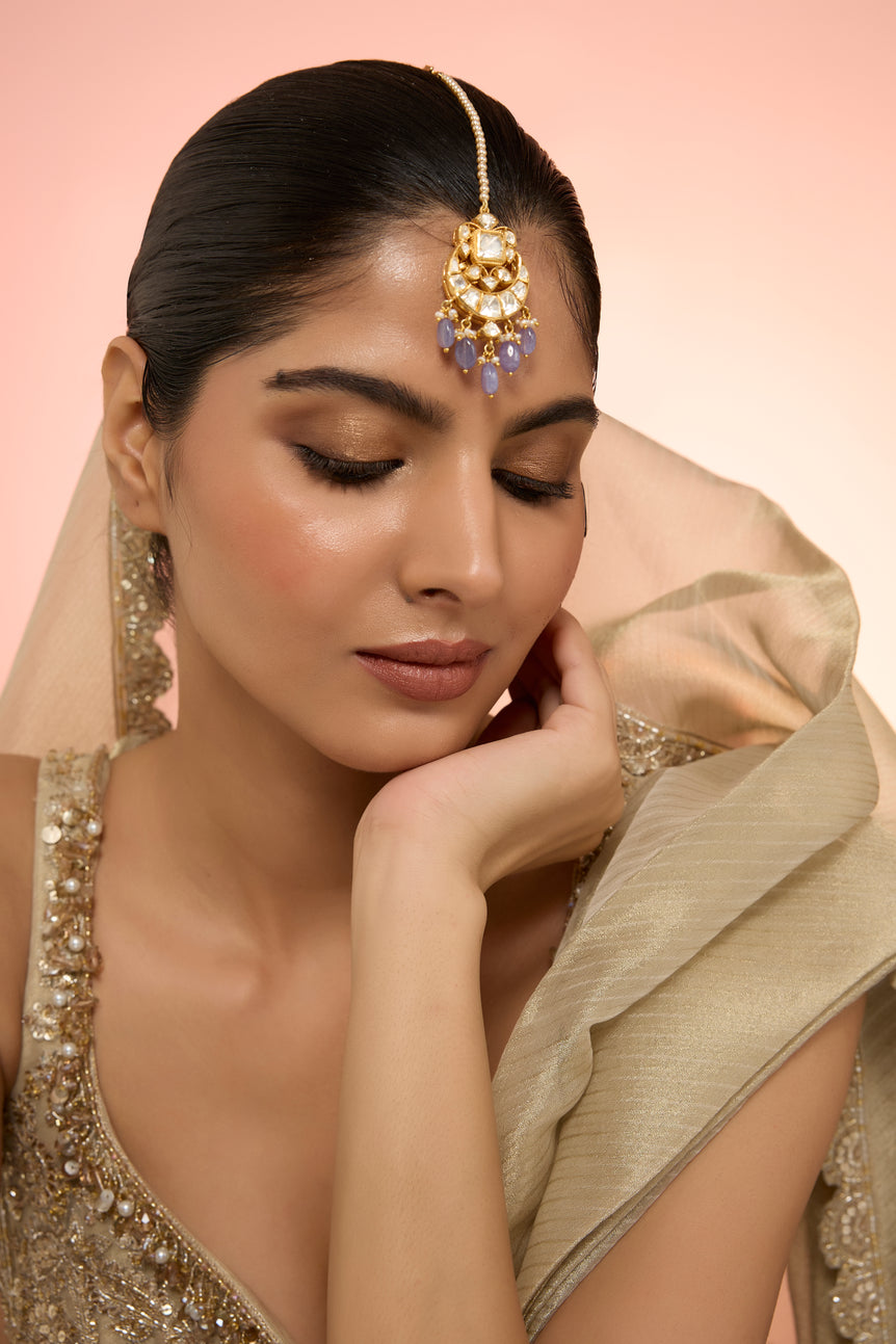 Ashi Maangtika with blue beads