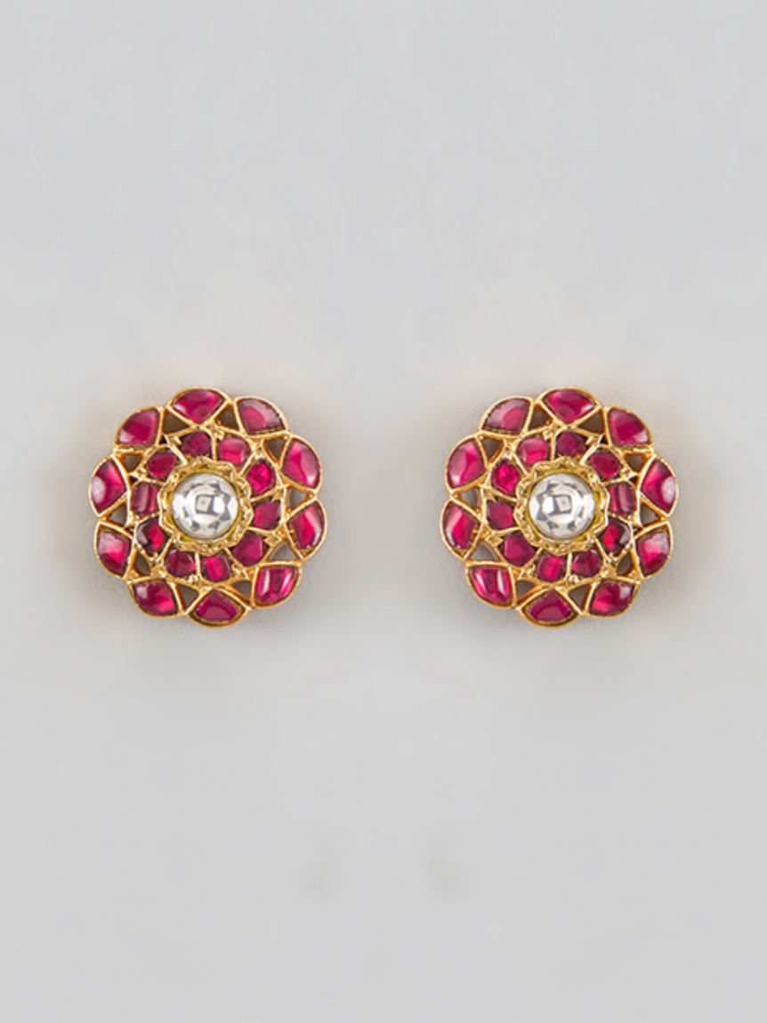 Ratna Red Kundan Tops