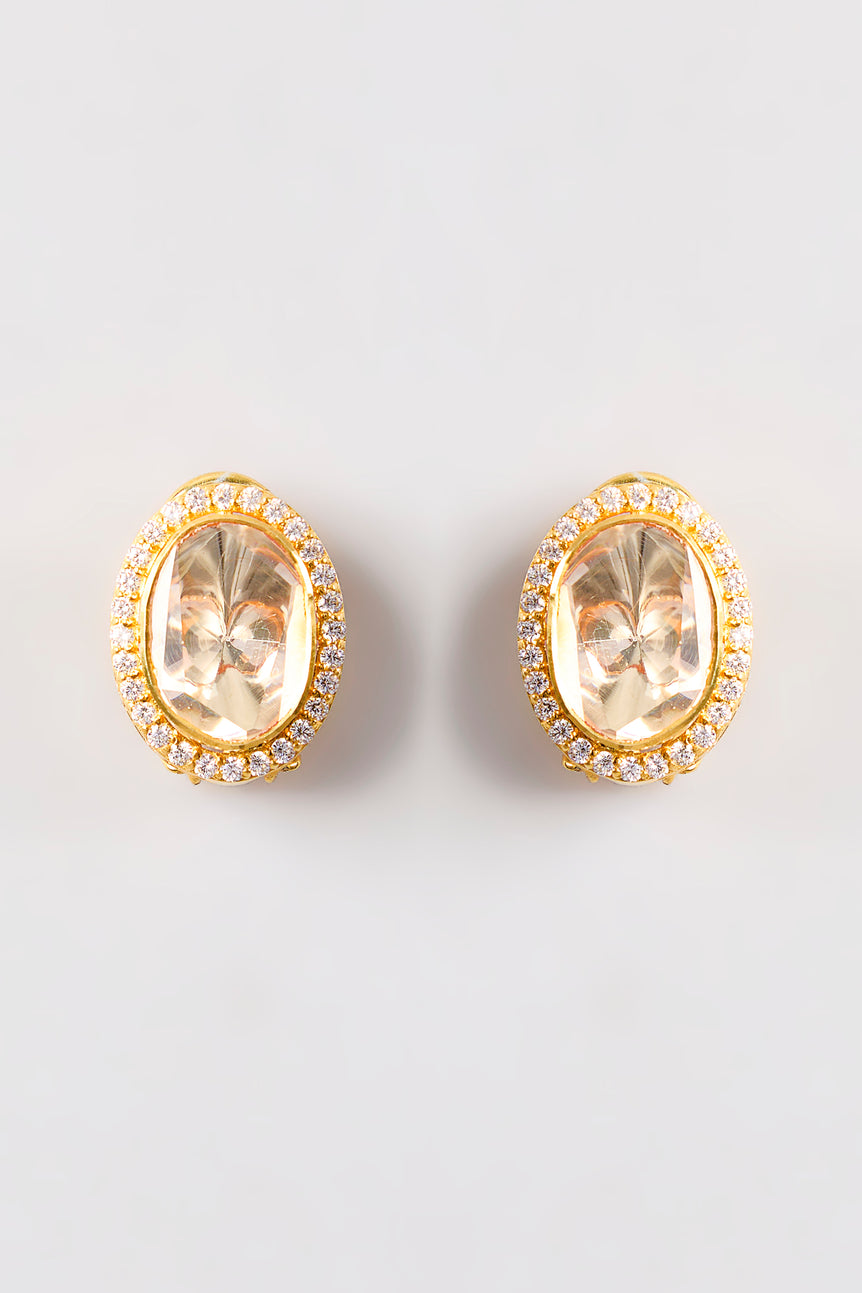 Classic Moissanite Oval Studs