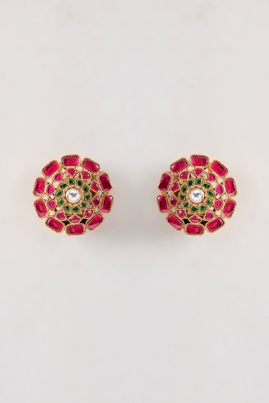 Phool Kundan Earrings
