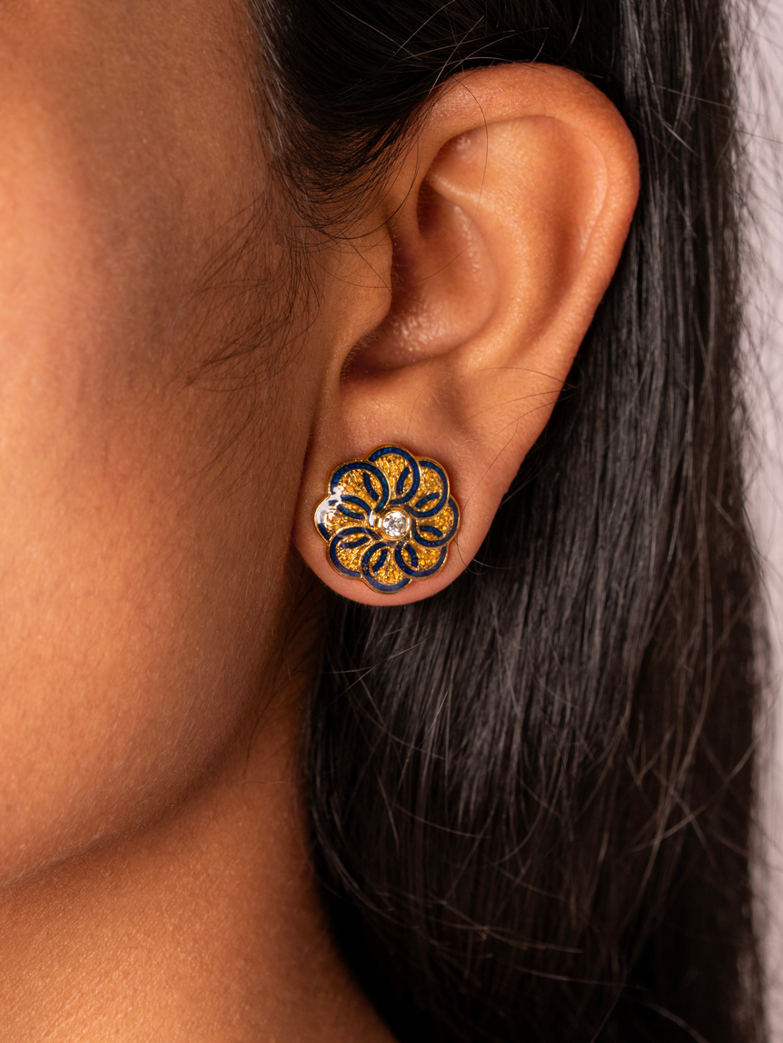 Flash Luxe Enamel Earrings