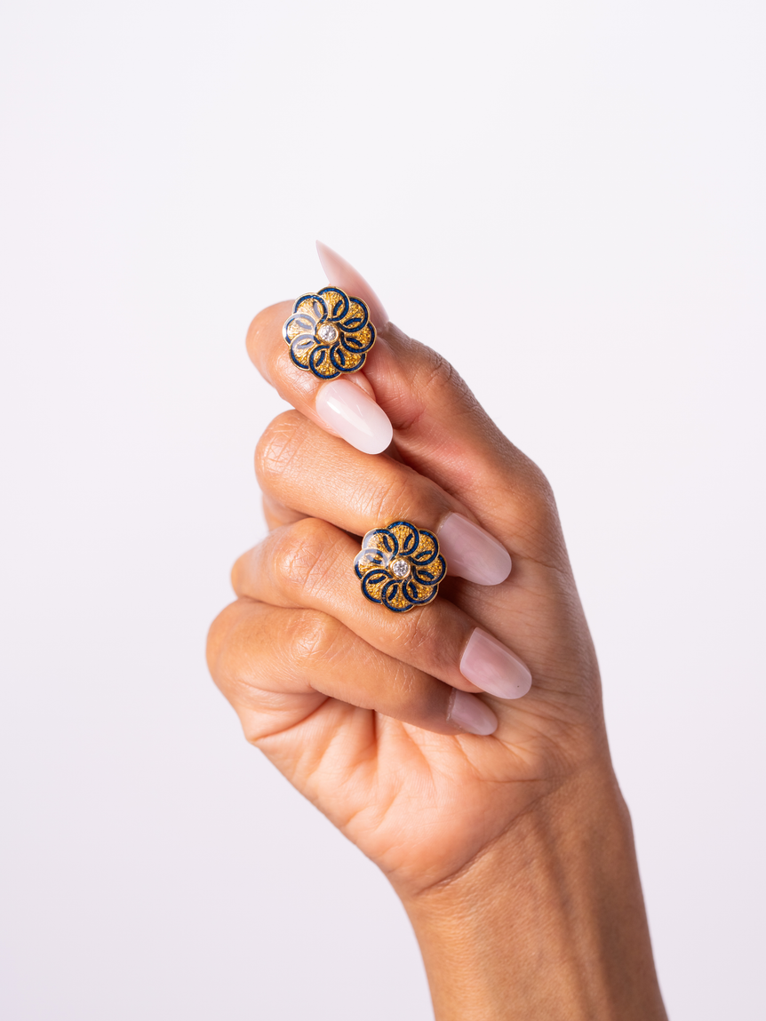 Flash Luxe Enamel Earrings