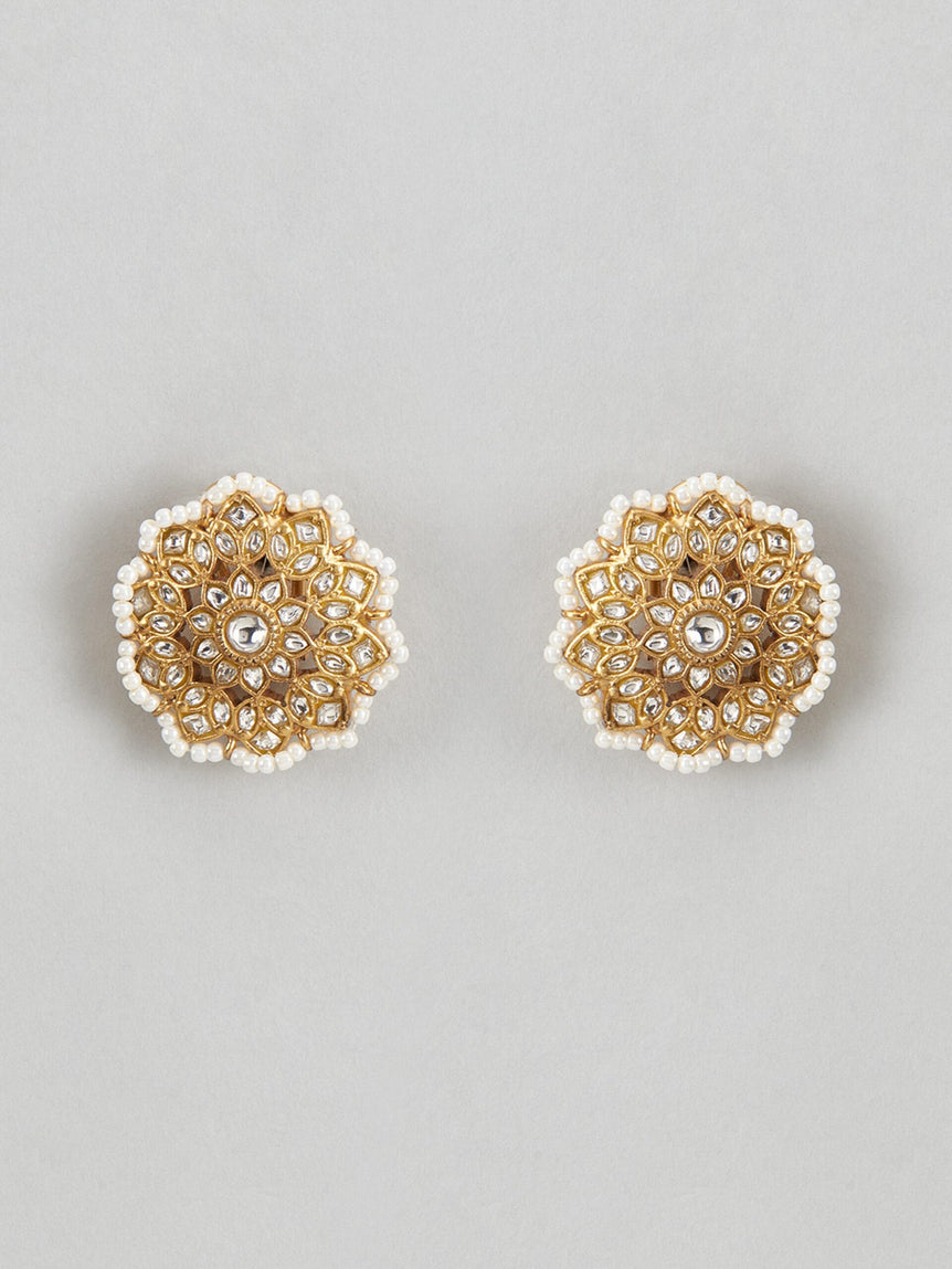 Evaa Kundan Flower Tops with Pearls