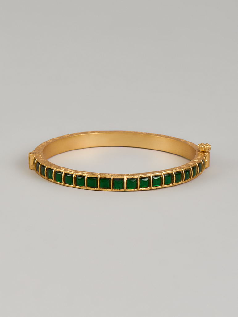 Giza Green Kundan Bangle