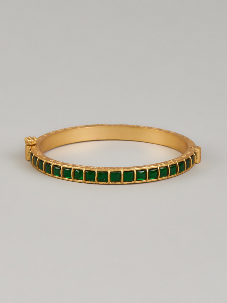 Giza Green Kundan Bangle