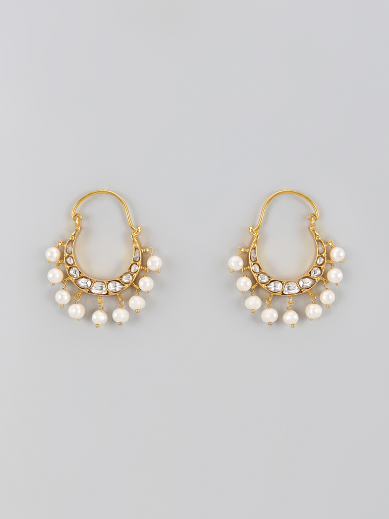 Sia Chandbalis With Pearls