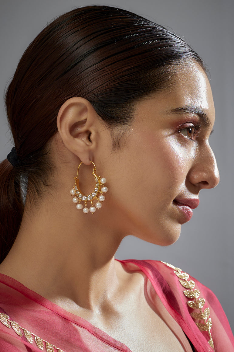 Sia Chandbalis With Pearls