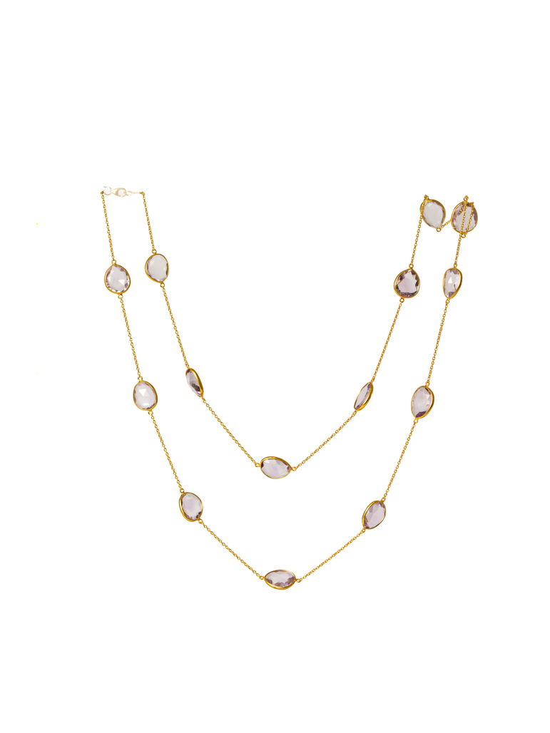 Mother of Pearl & Routile Chain