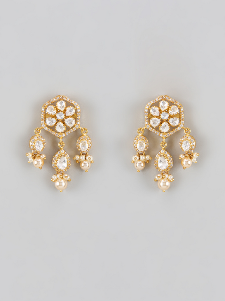 Siwana Moissanite pearls Earrings