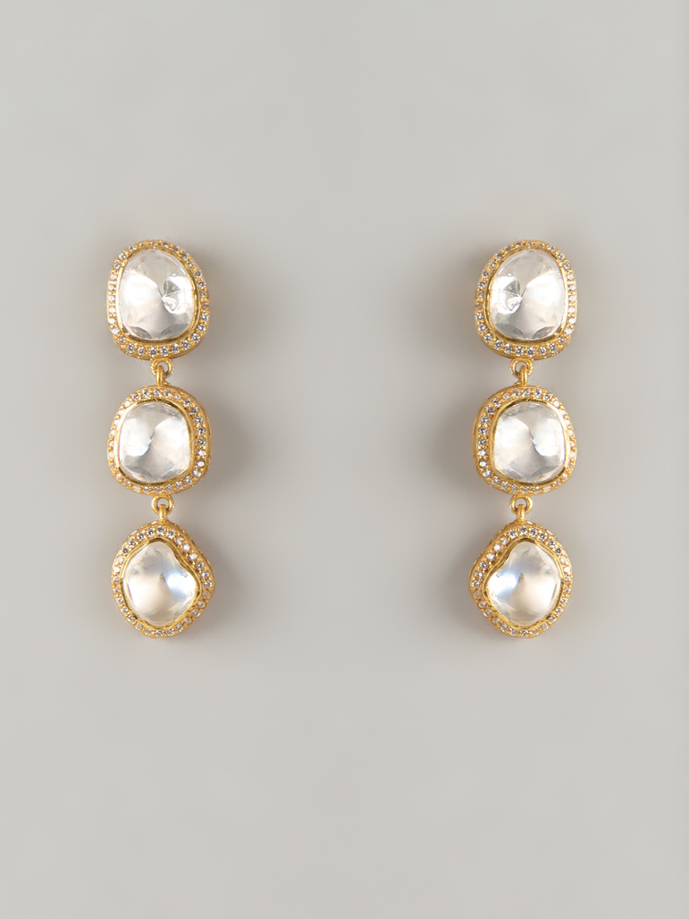 Trio Moissanite Earrings