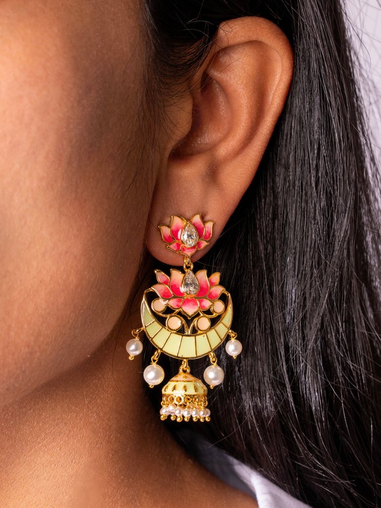 Saanvi Royal Enamel Earrings