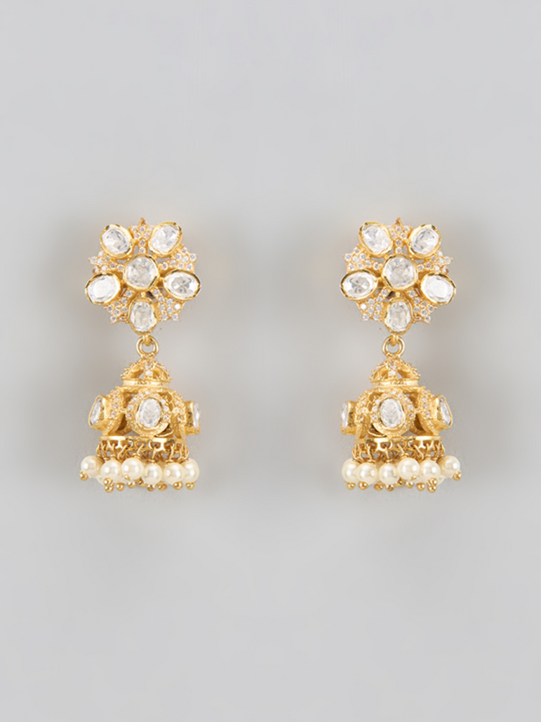 Chandrika Moissanite Jhumkas