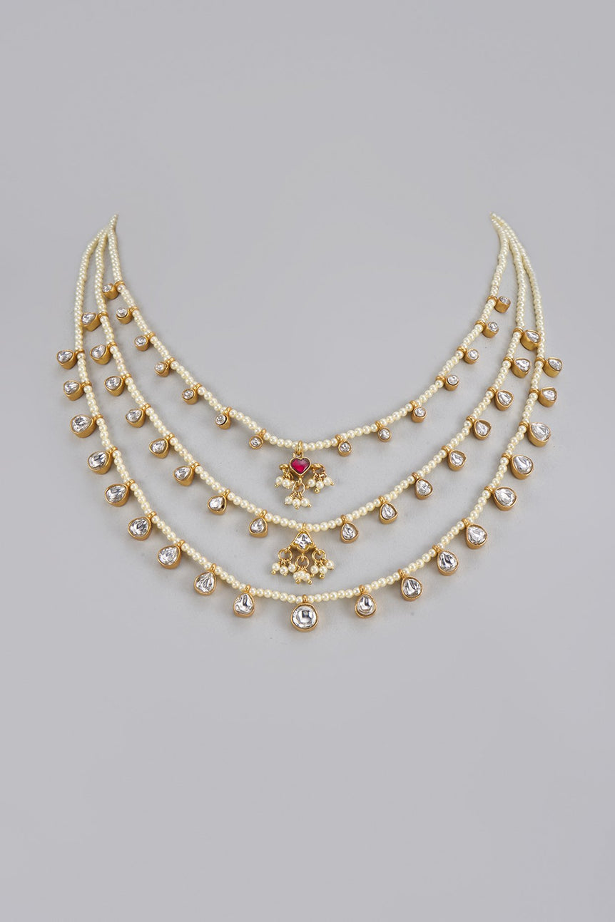 Rajmal Necklace With Pearls