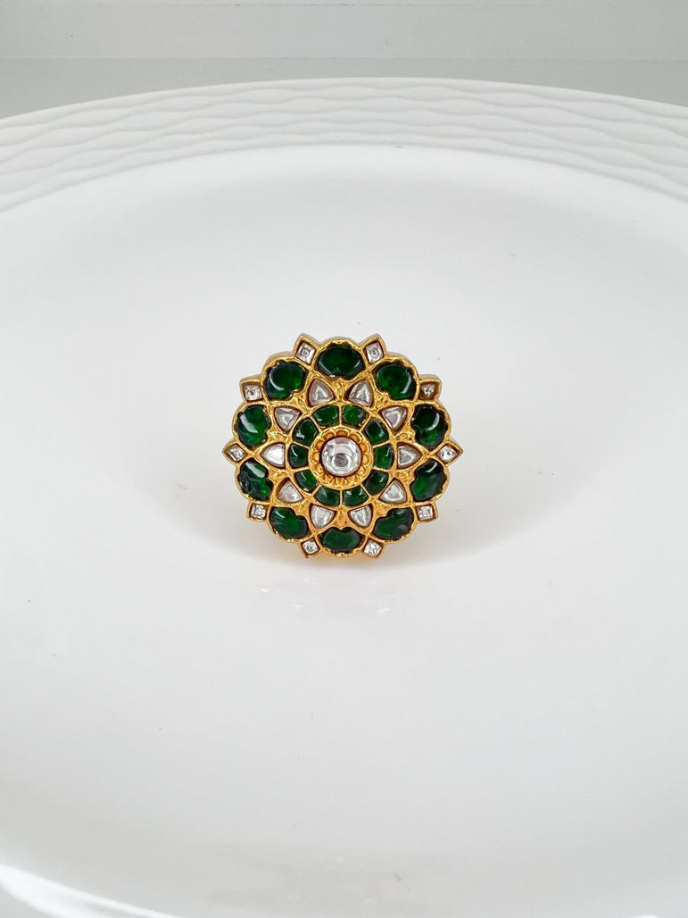 Phool Kundan Ring