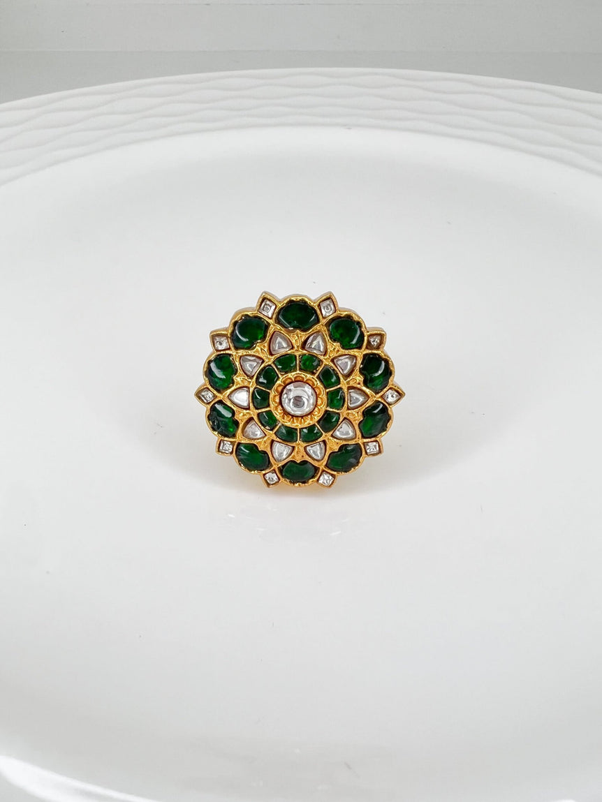 Phool Kundan Ring