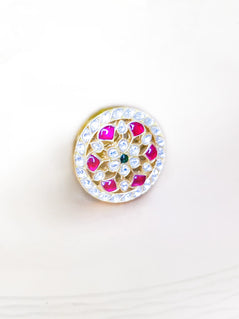 Phool Kundan Ring