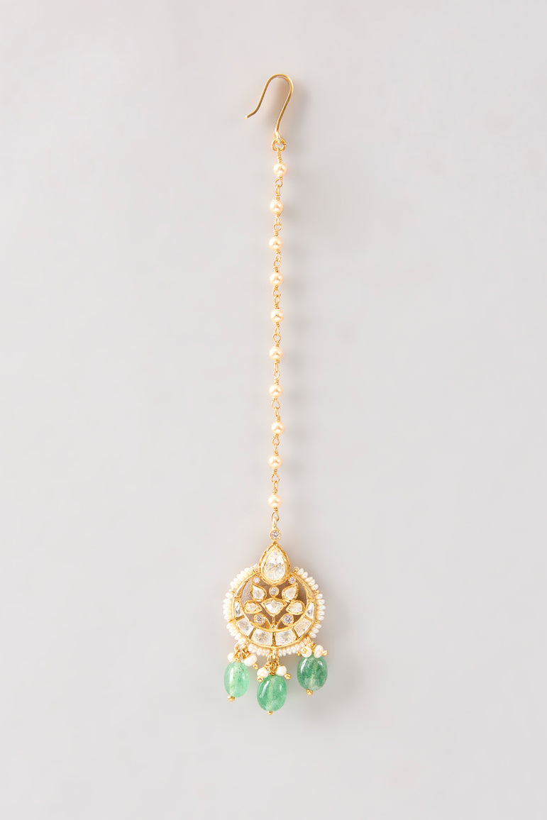 Kuti Moissanite Maangtika