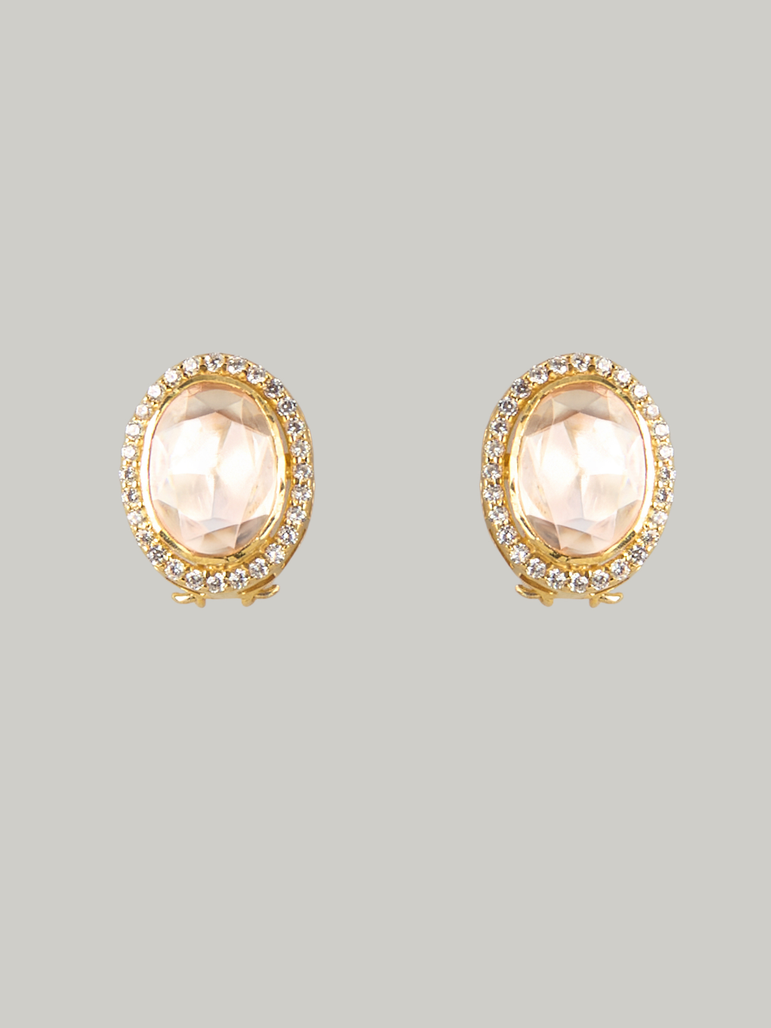 Oval Moissanite studs